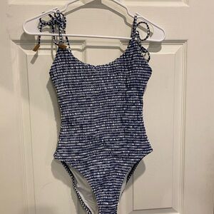 Sperry Navy and White One-Piece Swimsuit